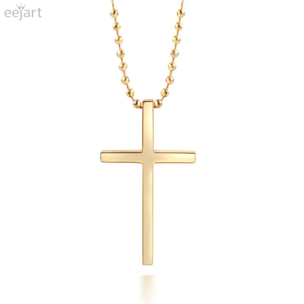 Cross Trendy Stainless Steel Jesus Cross Pendant Necklace
