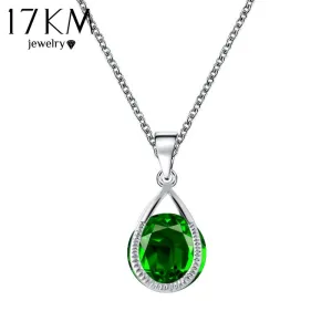 Crystal Water Drop Pendants Necklace