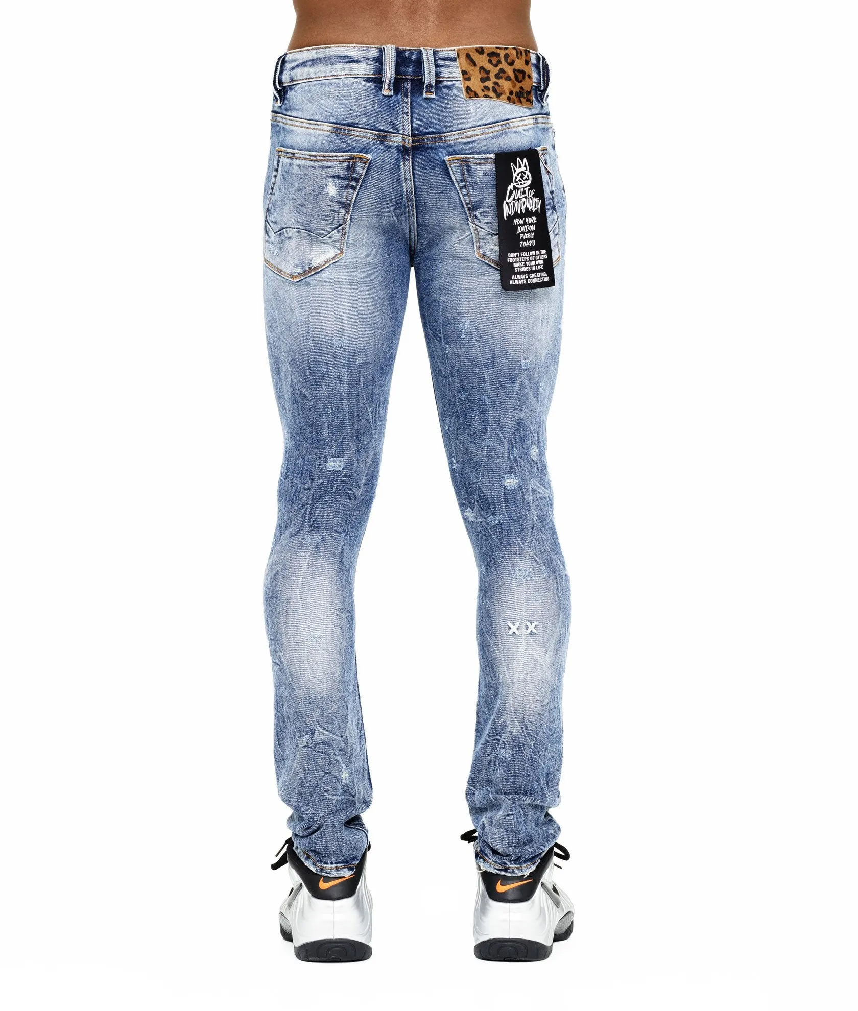 CULT PUNK SUPER SKINNY STRETCH IN STUDD/CRYSTAL