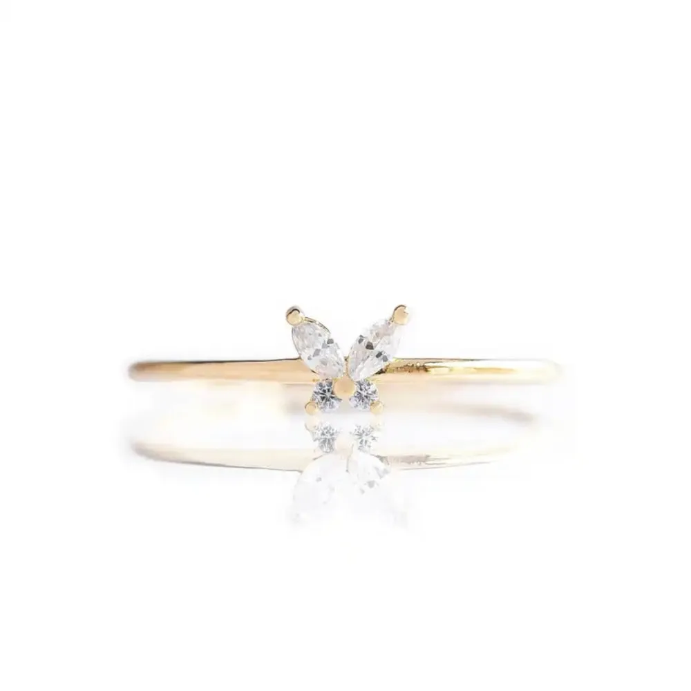 Dainty Butterfly Ring
