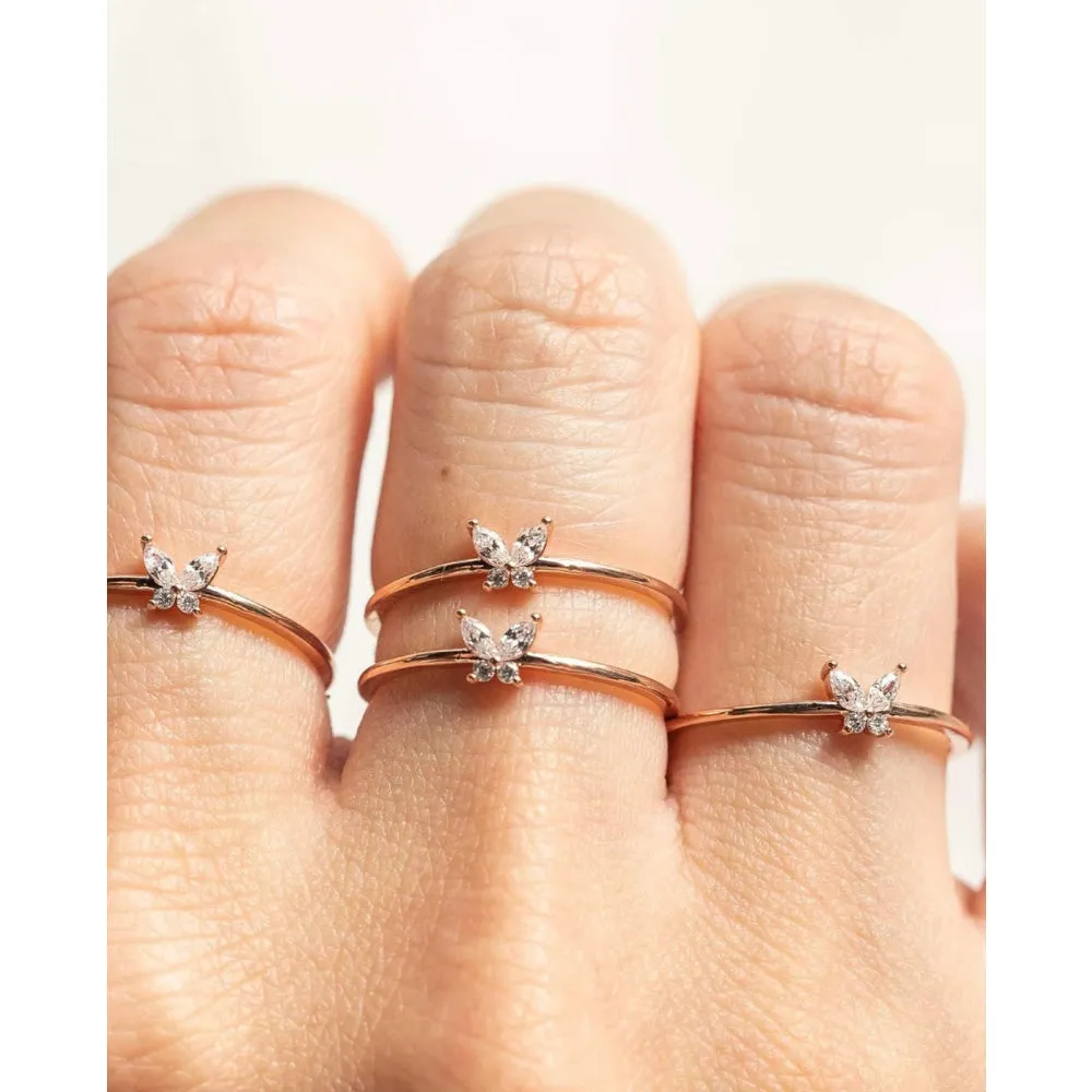 Dainty Butterfly Ring