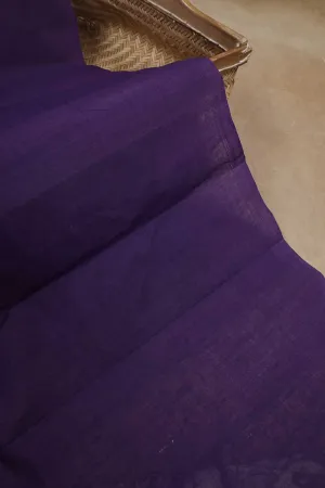 Deep Purple Mangalagiri Cotton Fabric - 1.6m