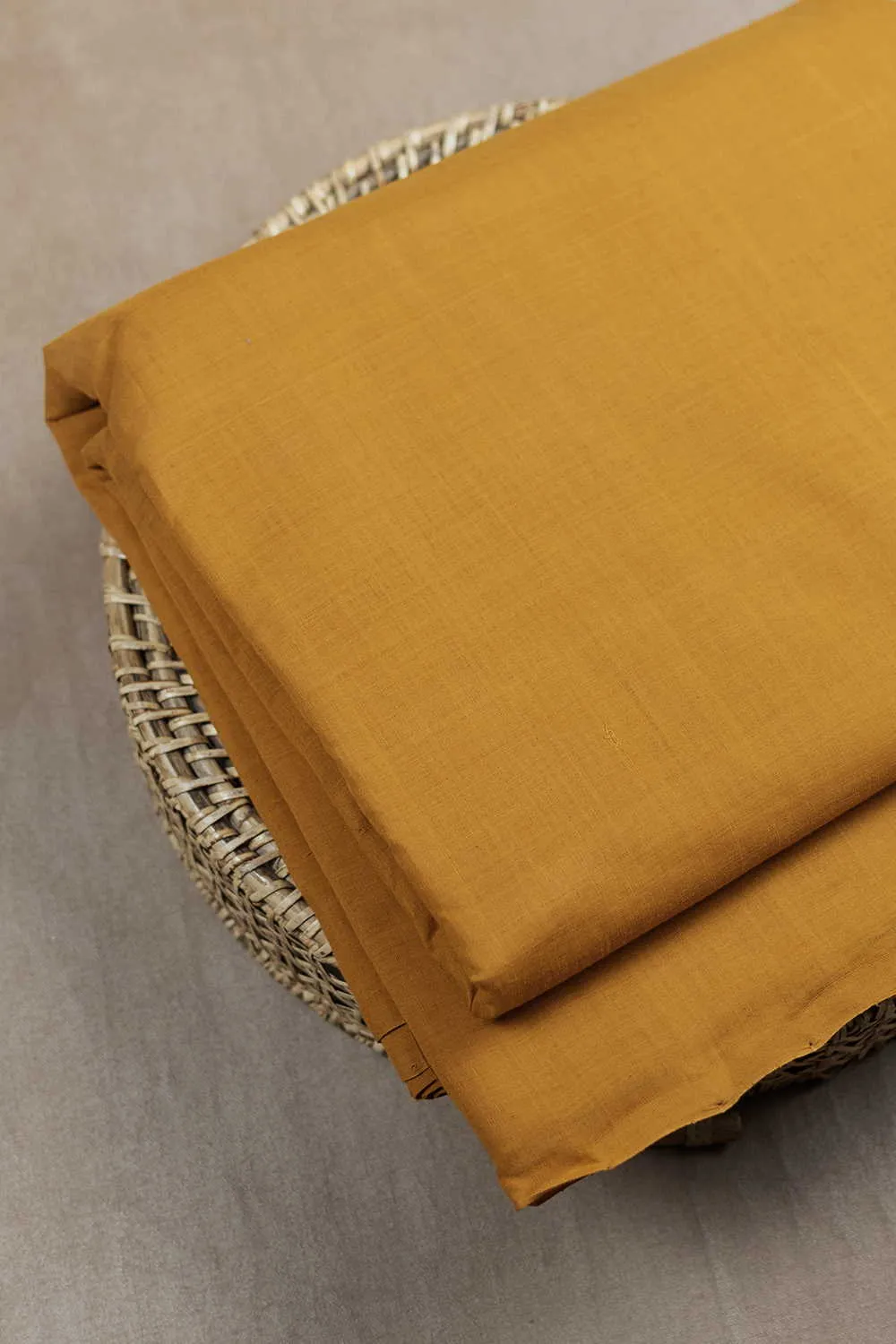 Deep Yellow Mangalagiri Cotton Fabric