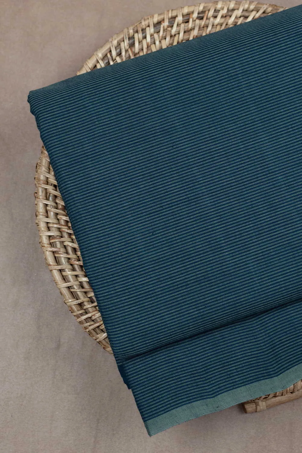 Denim Blue Mangalagiri Cotton Fabric