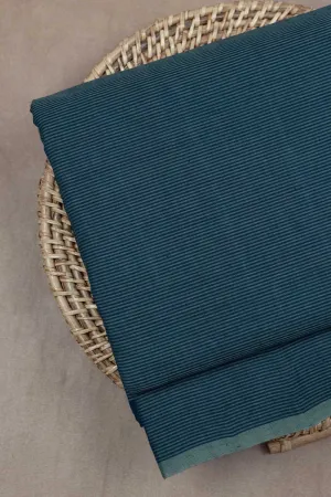 Denim Blue Mangalagiri Cotton Fabric