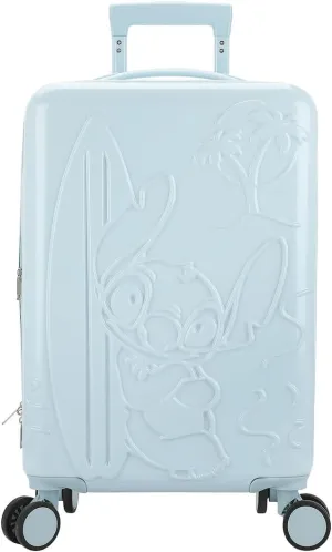 Disney Stitch With Surfboard Light Blue 22" Rolling Luggage