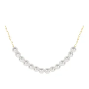 E Newton 16" Necklace Gold - Classic Beaded Bliss - 4mm Pearl