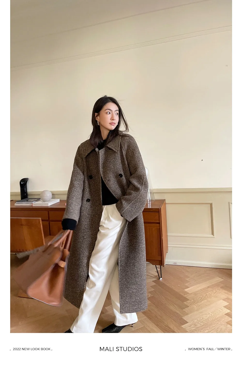 Elegant Herringbone Coat