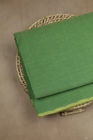 Emerald Dark Green Mangalagiri Stripe Cotton Fabric