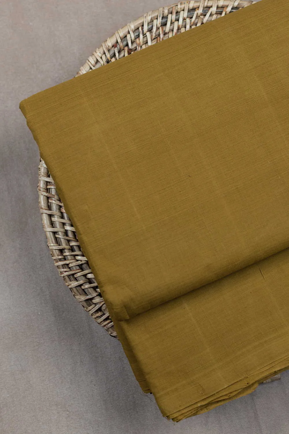 Fenugreek Yellow Mangalagiri Cotton Fabric