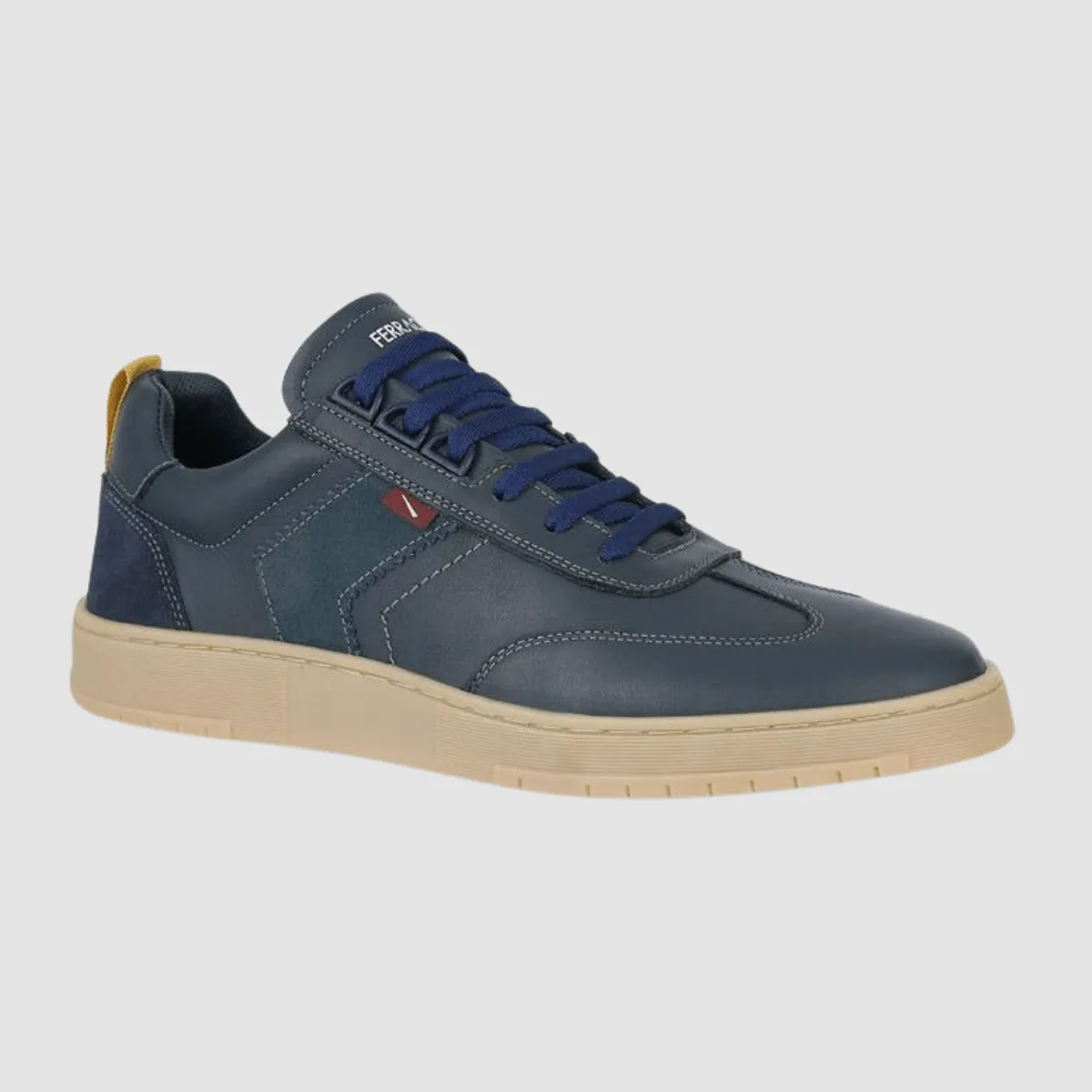Ferracini Xerexs Mens Leather Sneaker in Navy