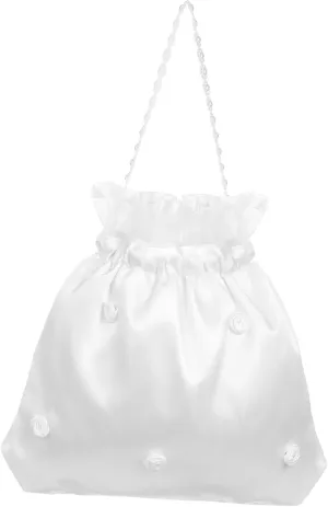 Flower Bridal Bag Satin Bridesmaid Handbag Wedding Accessory Perfect Present for Bride