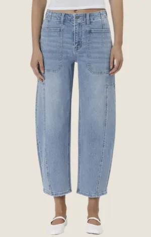 Frankie Light Denim Barrel Jeans