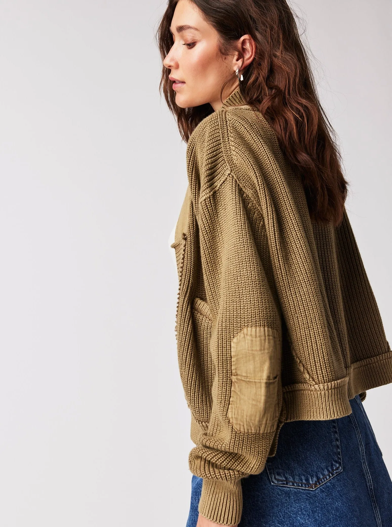 Free People Worn Thru Surplus Cardi