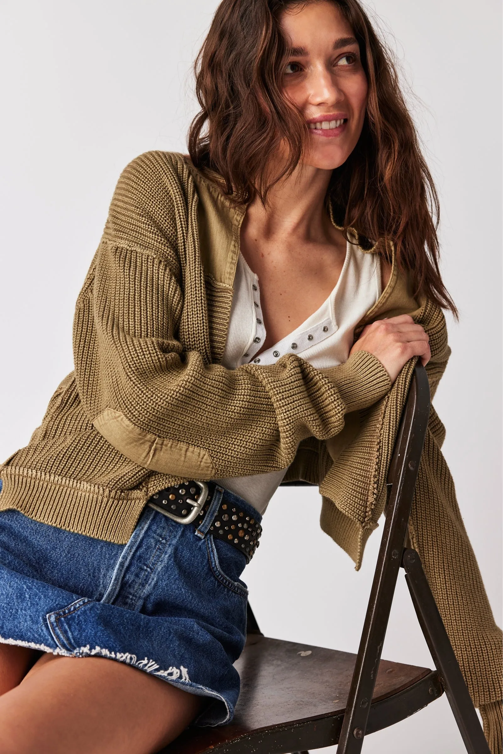 Free People Worn Thru Surplus Cardi
