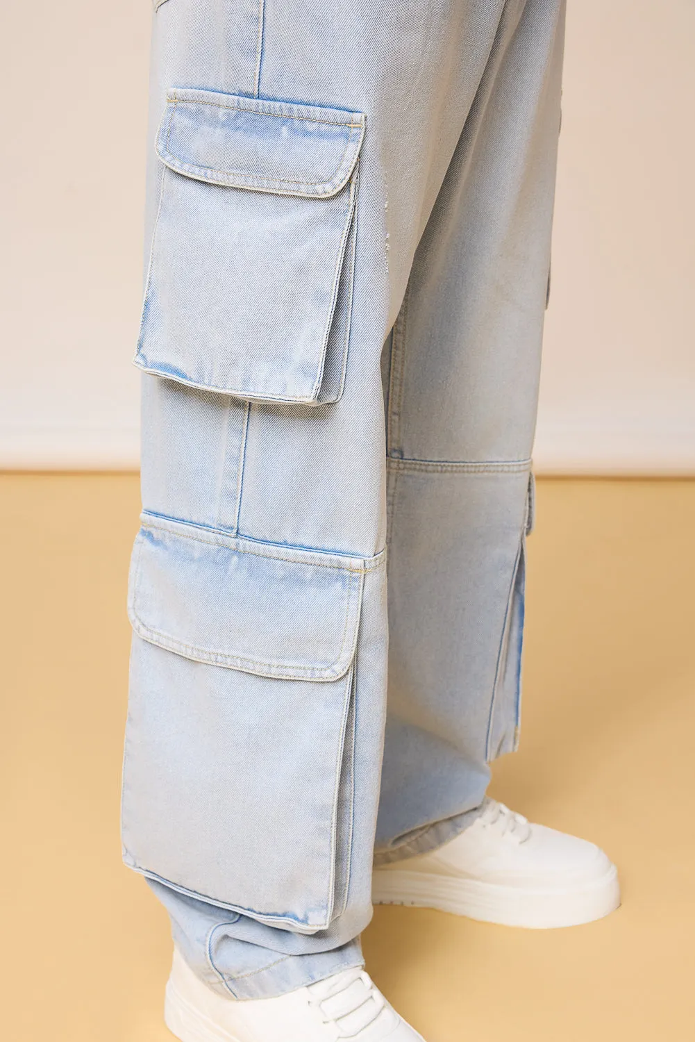 Frost Blue Men's Straight Utility Cargo