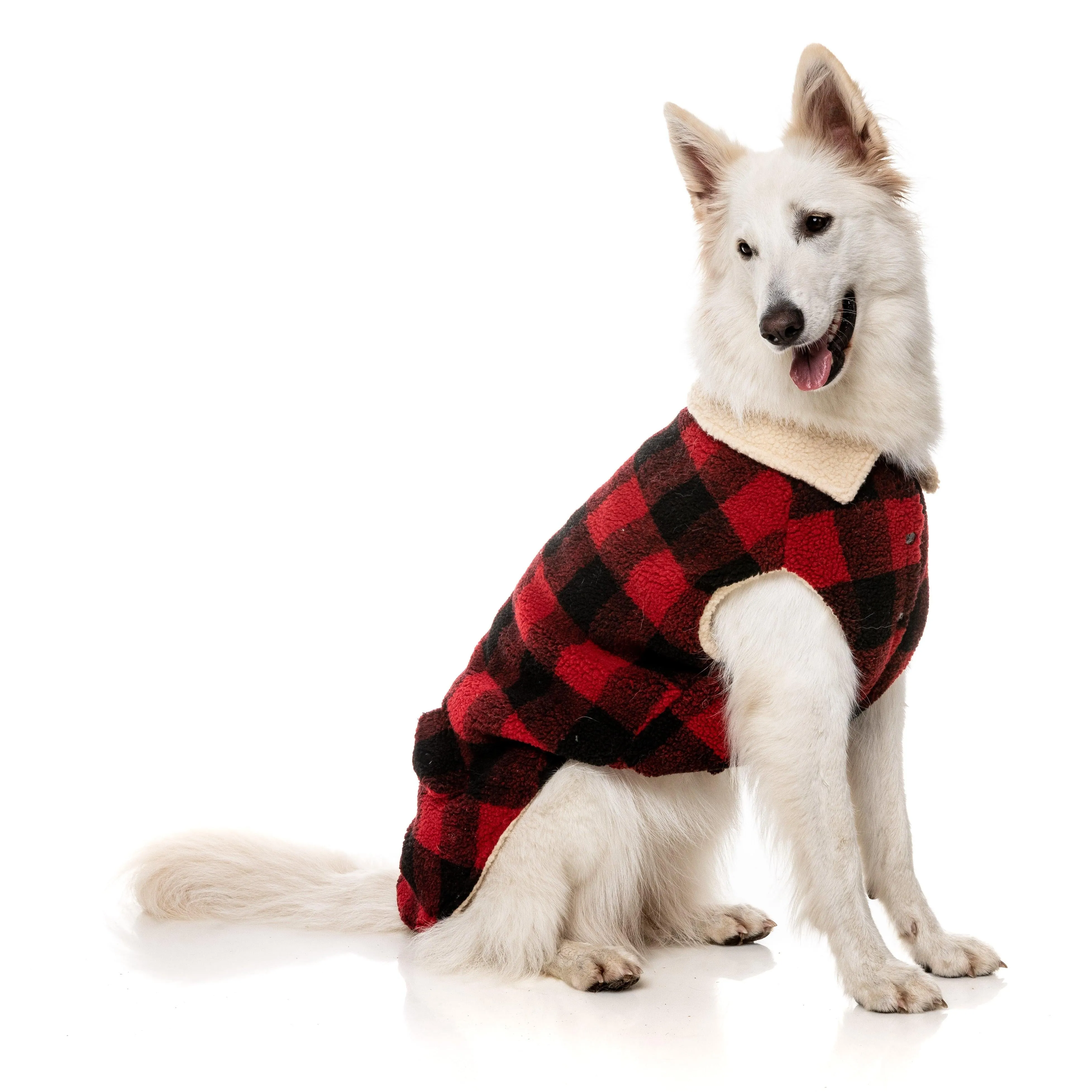 FuzzYard Dog Apparel Jacket Lumberjack Red Size 6