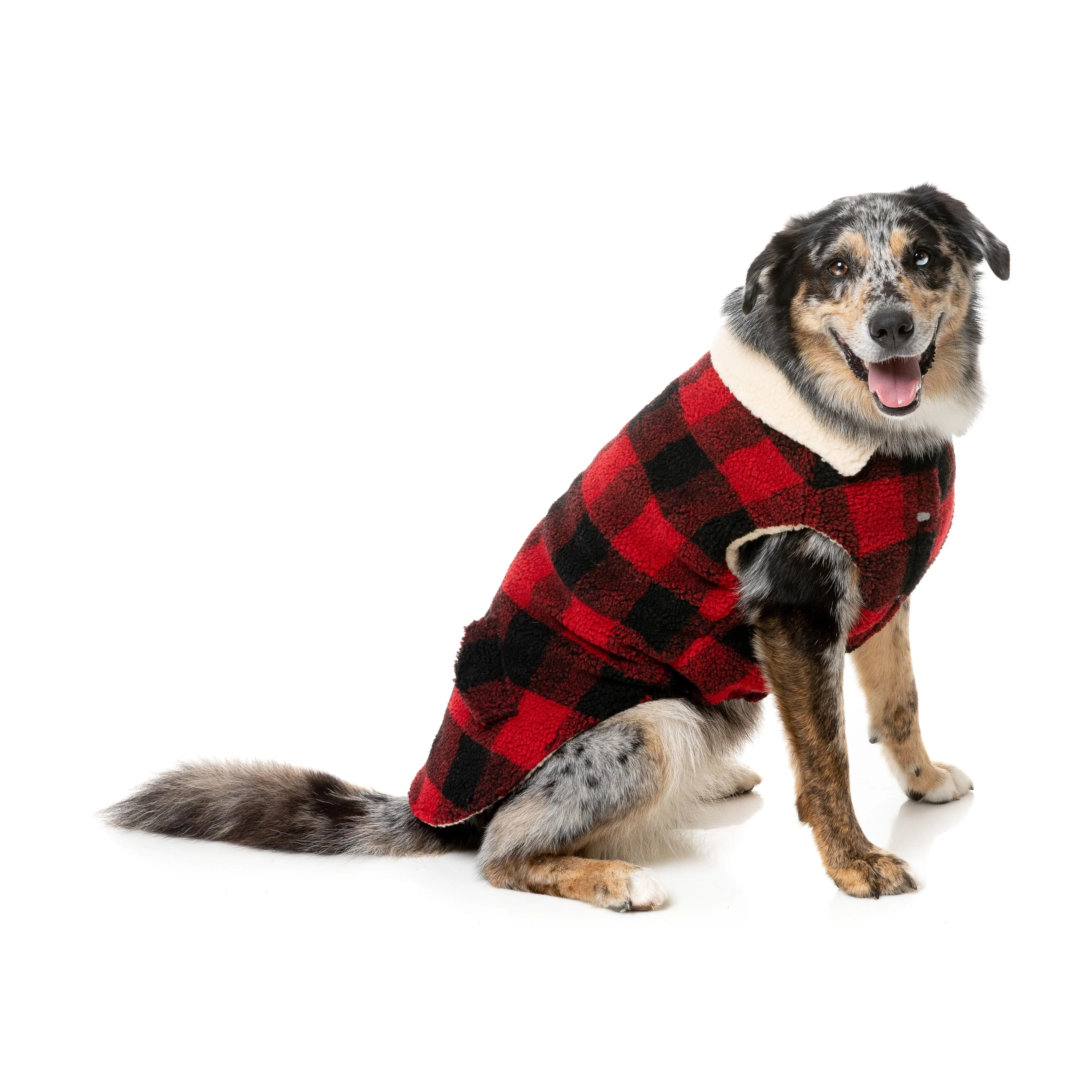 FuzzYard Dog Apparel Jacket Lumberjack Red Size 6