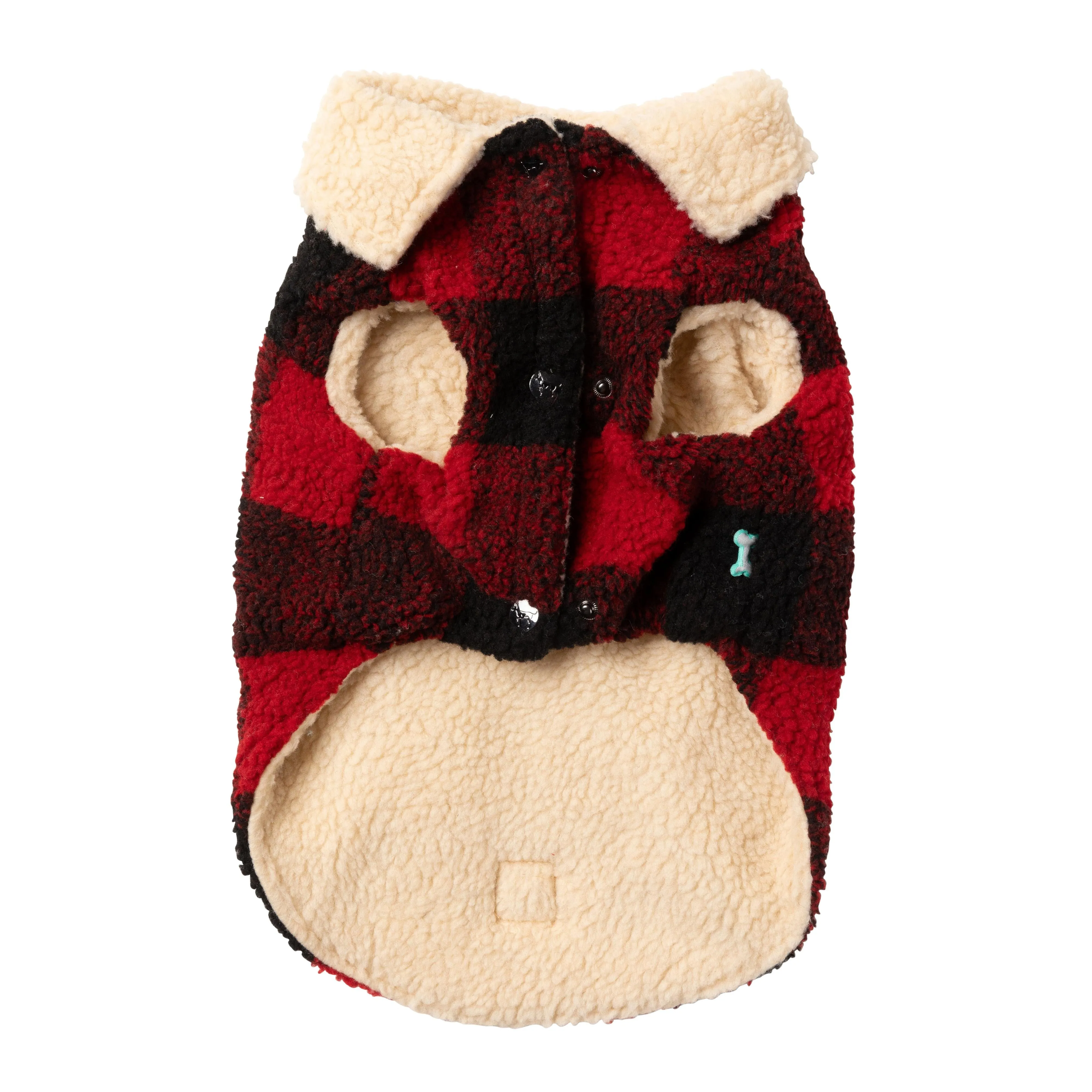 FuzzYard Dog Apparel Jacket Lumberjack Red Size 6