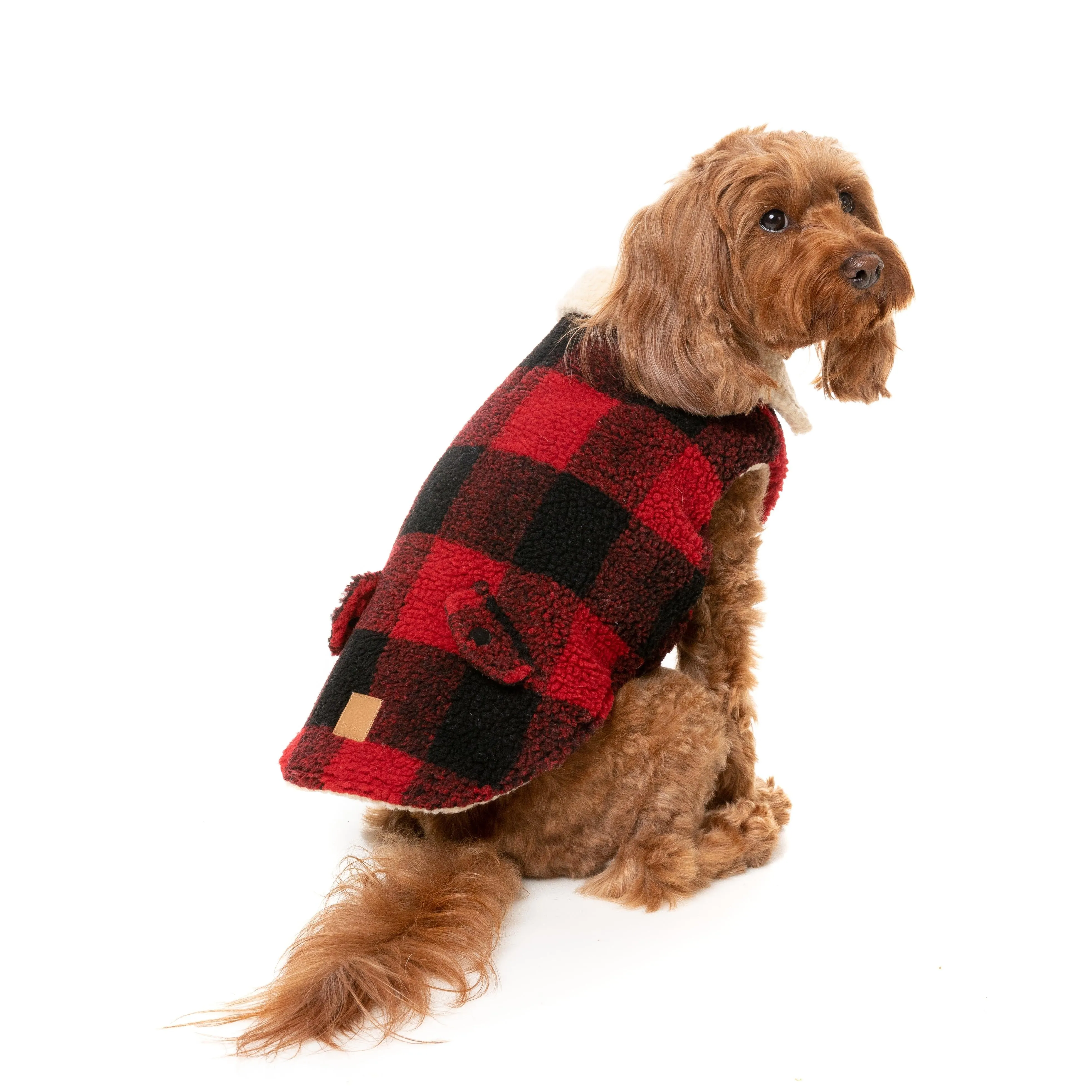 FuzzYard Dog Apparel Jacket Lumberjack Red Size 6