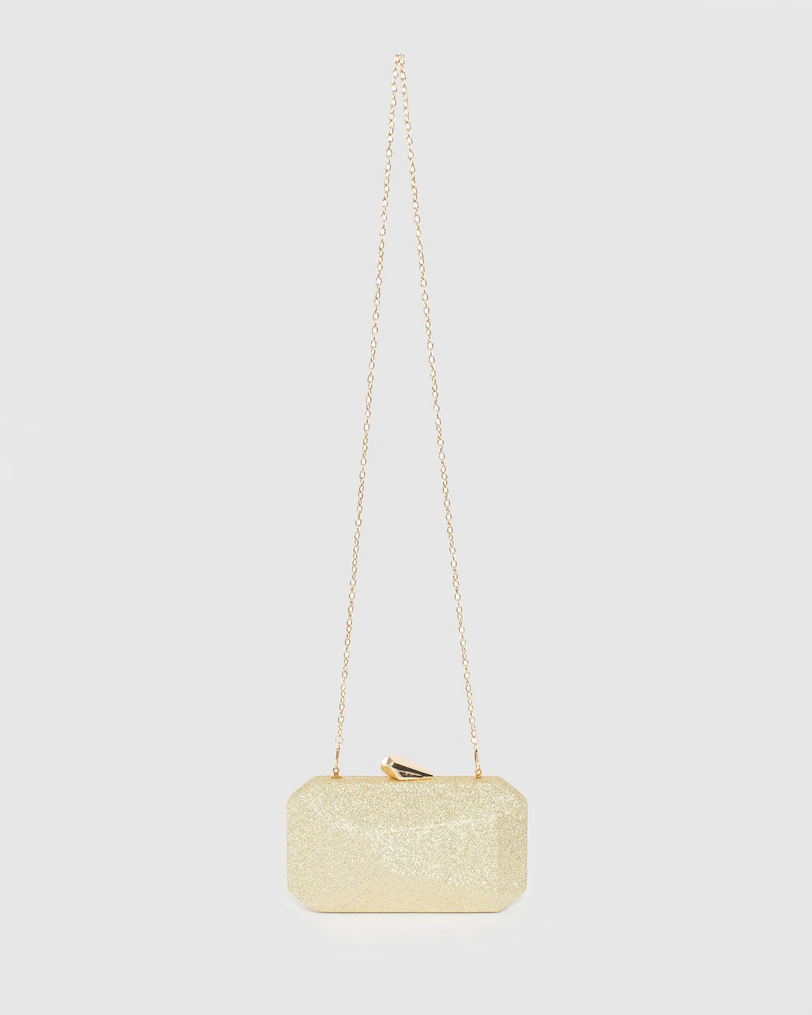 Gold Charlotte Geo Clutch Bag