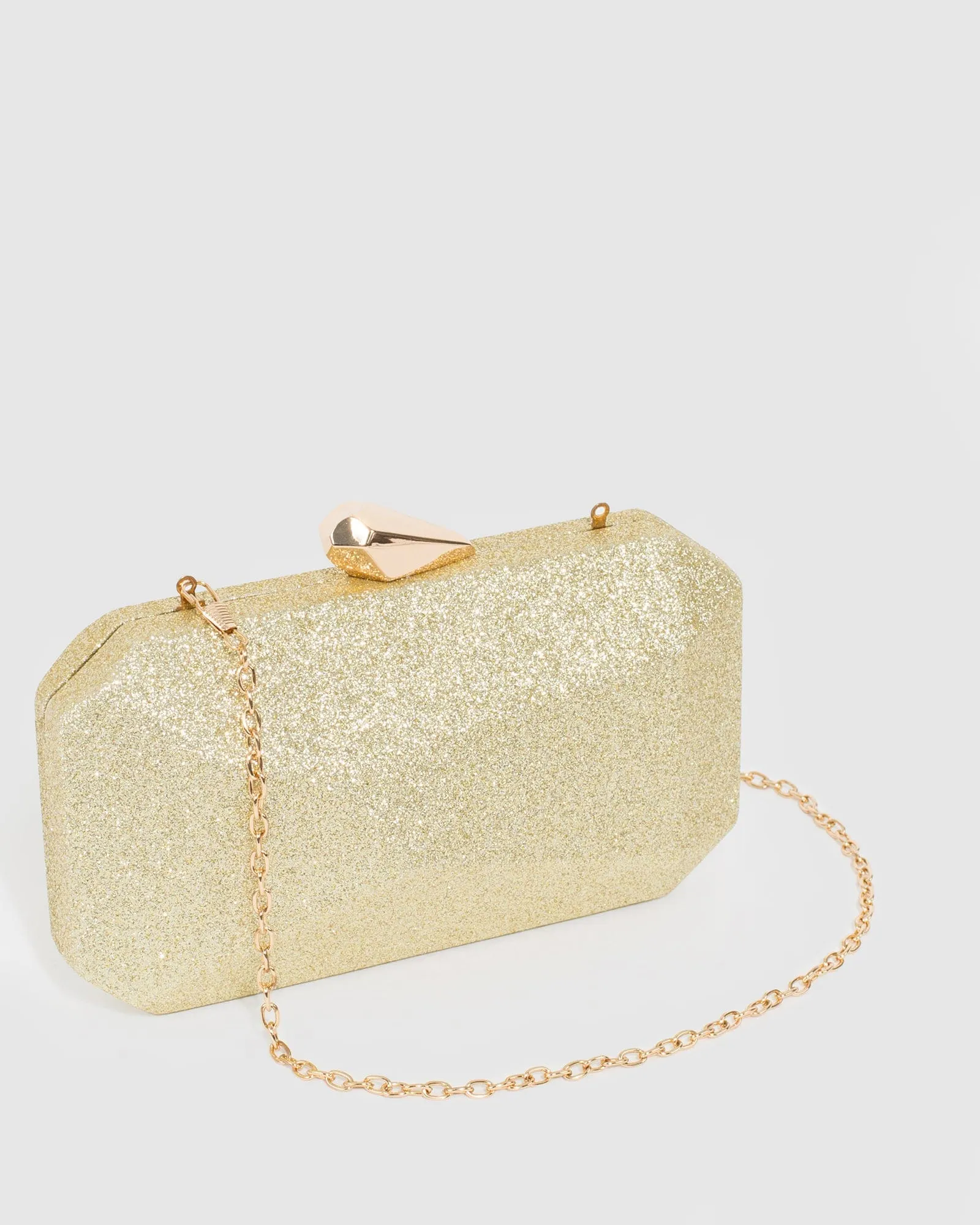 Gold Charlotte Geo Clutch Bag