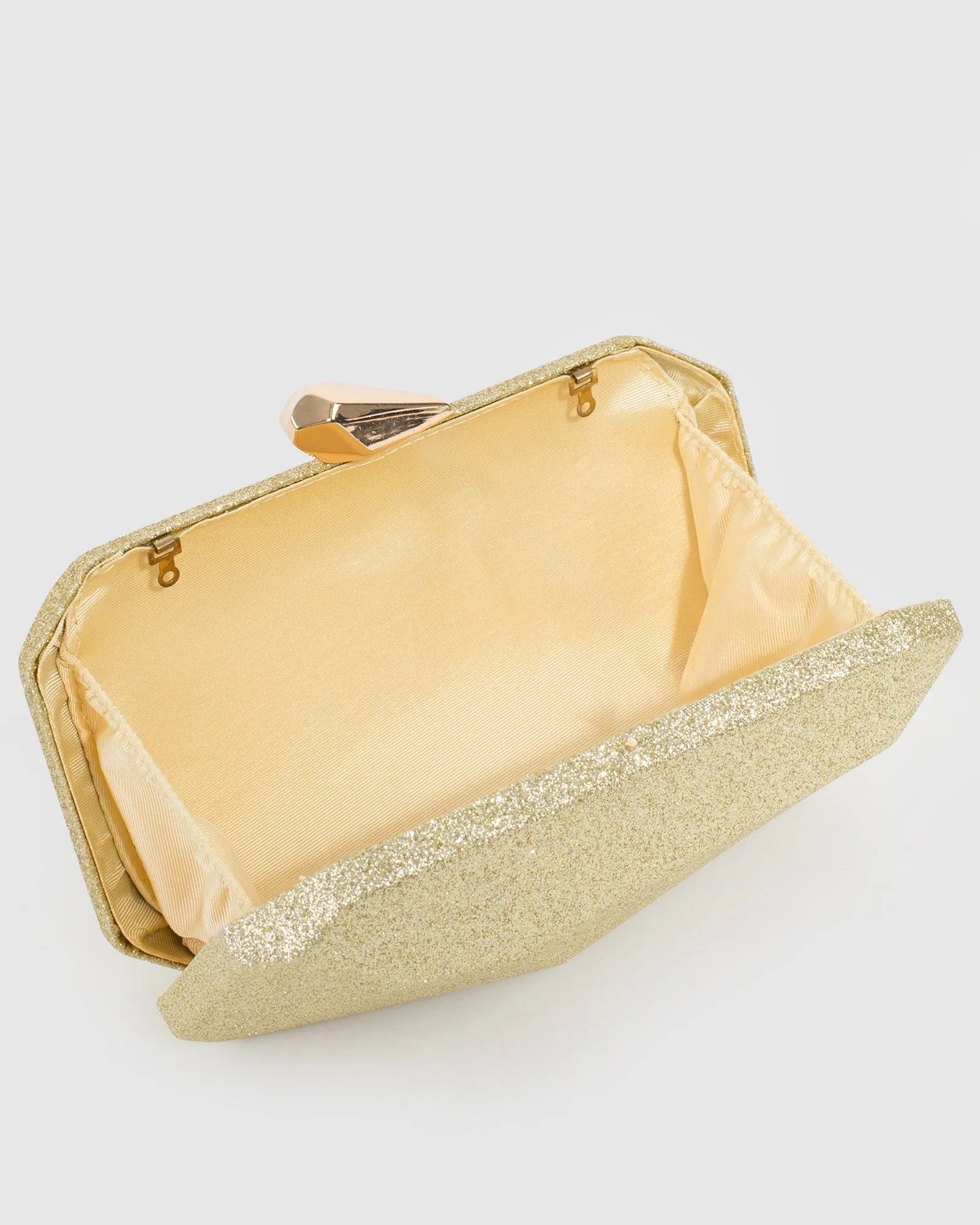 Gold Charlotte Geo Clutch Bag