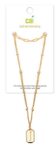 Gold Layering Initial Necklaces