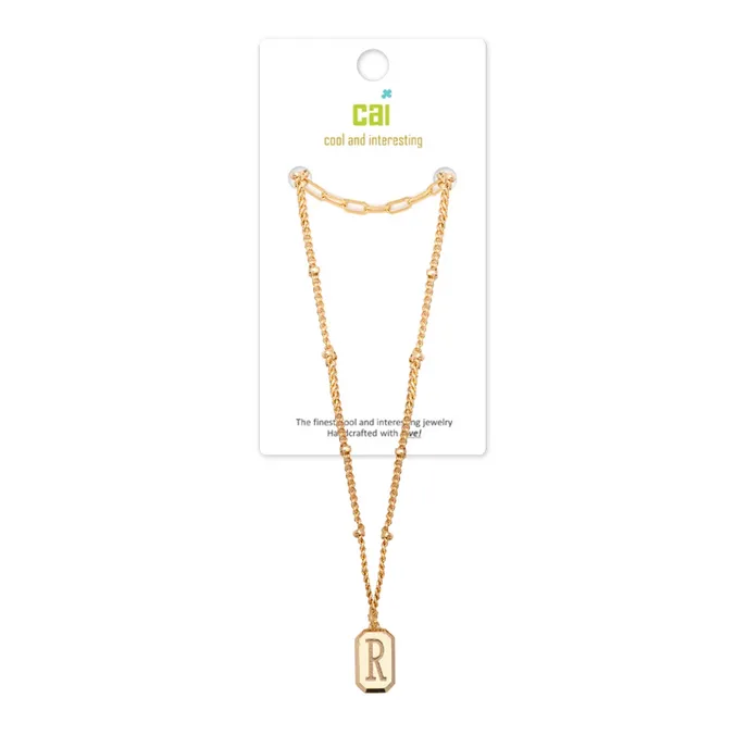 Gold Layering Initial Necklaces
