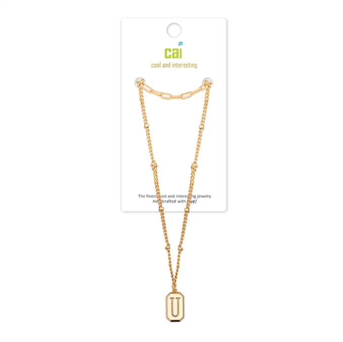 Gold Layering Initial Necklaces