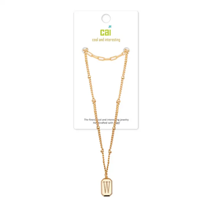 Gold Layering Initial Necklaces