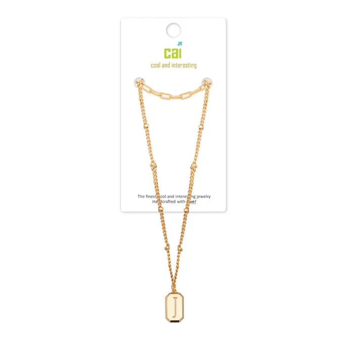 Gold Layering Initial Necklaces
