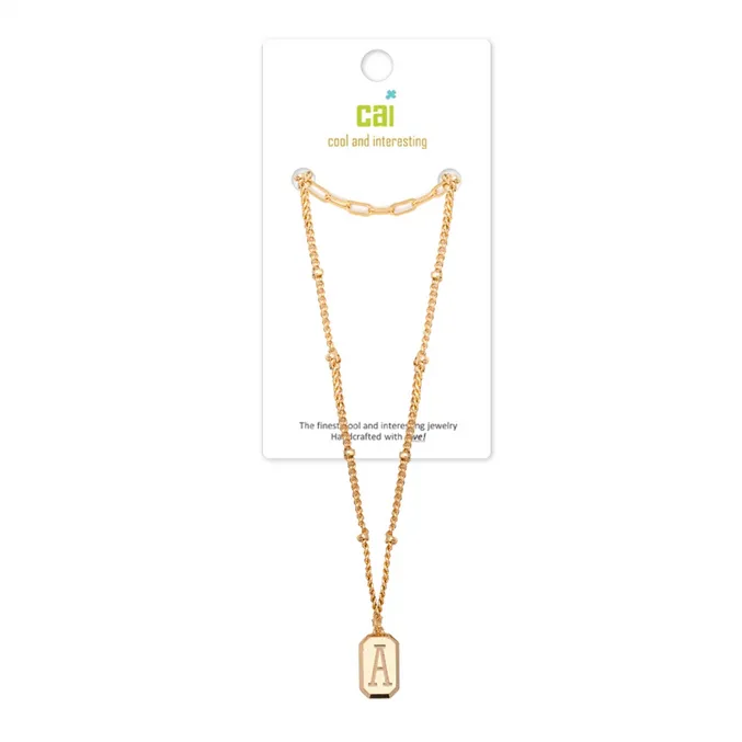 Gold Layering Initial Necklaces
