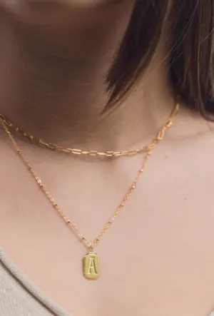 Gold Layering Initial Necklaces