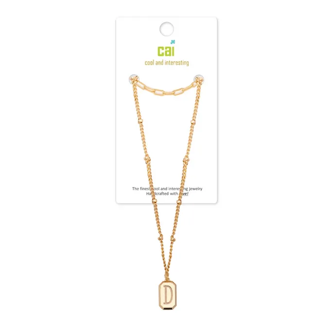 Gold Layering Initial Necklaces