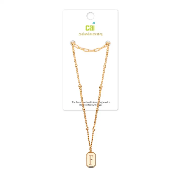 Gold Layering Initial Necklaces