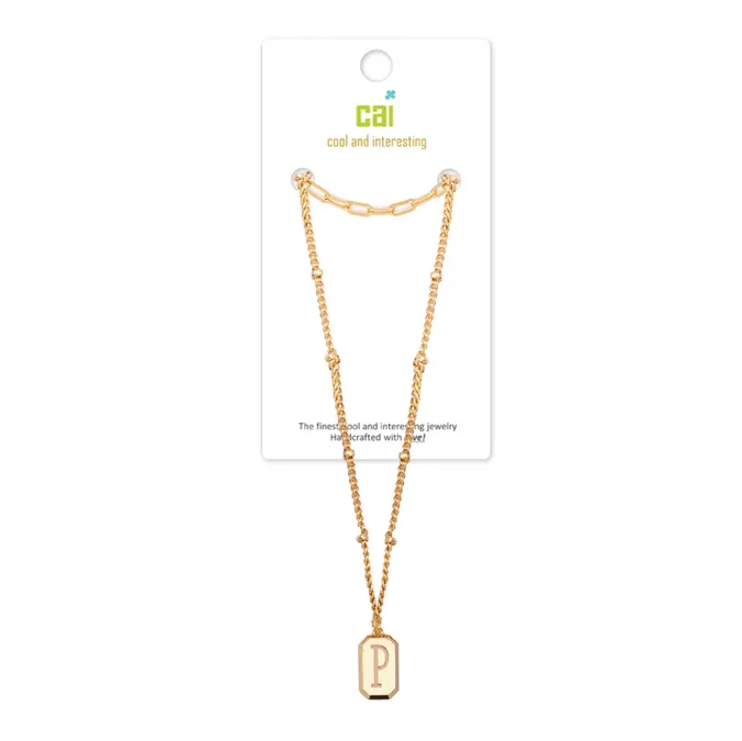 Gold Layering Initial Necklaces