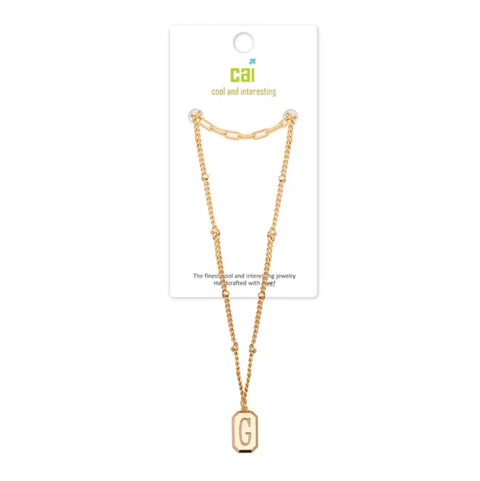 Gold Layering Initial Necklaces