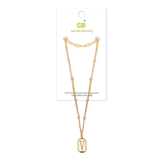Gold Layering Initial Necklaces