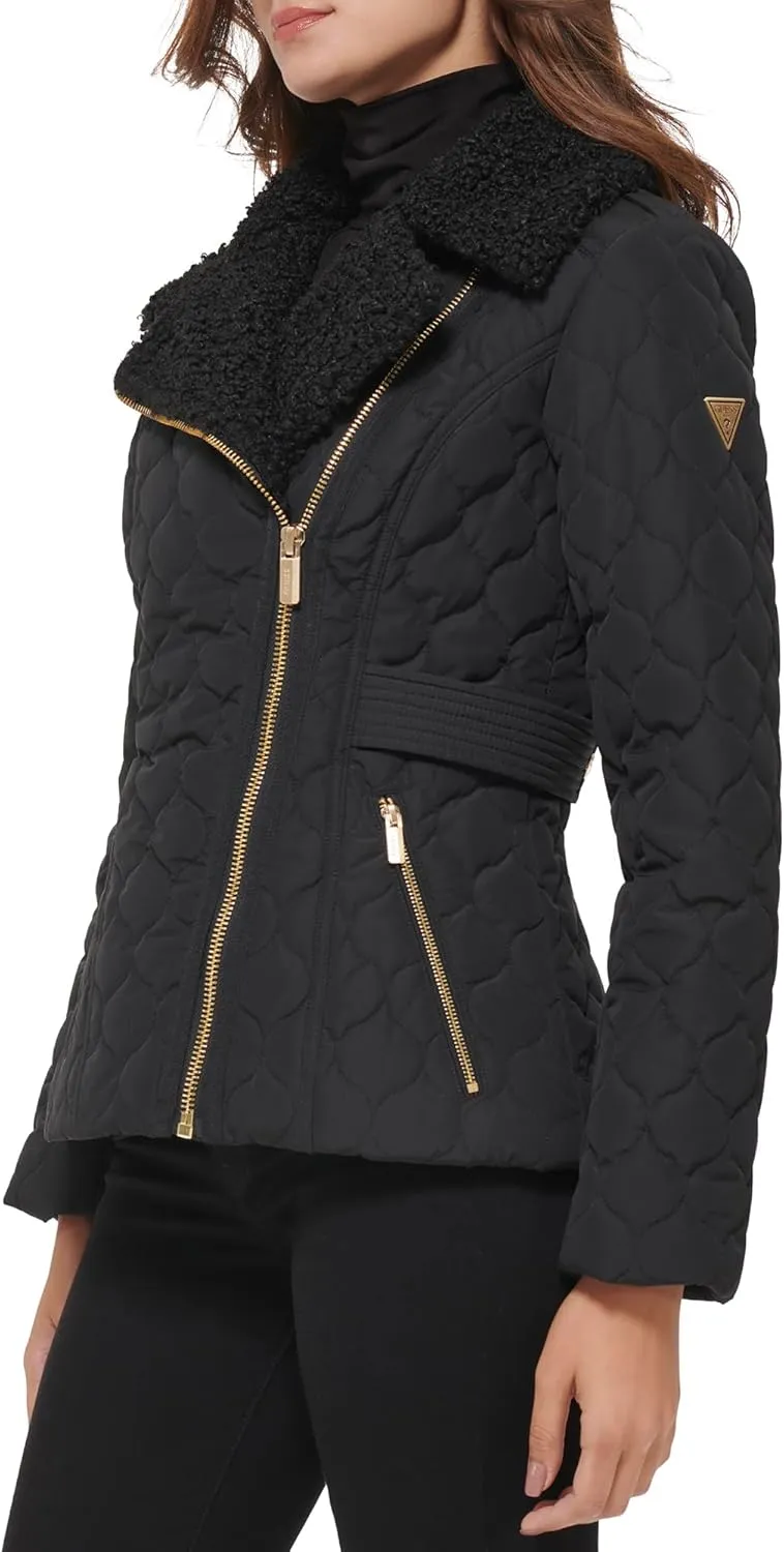 GUESS Women's Quilt Short Light-Weight Jacket
