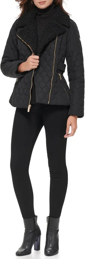 GUESS Women's Quilt Short Light-Weight Jacket