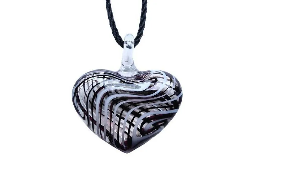 Heart Lampwork Murano Glass Pendant Necklace For Women