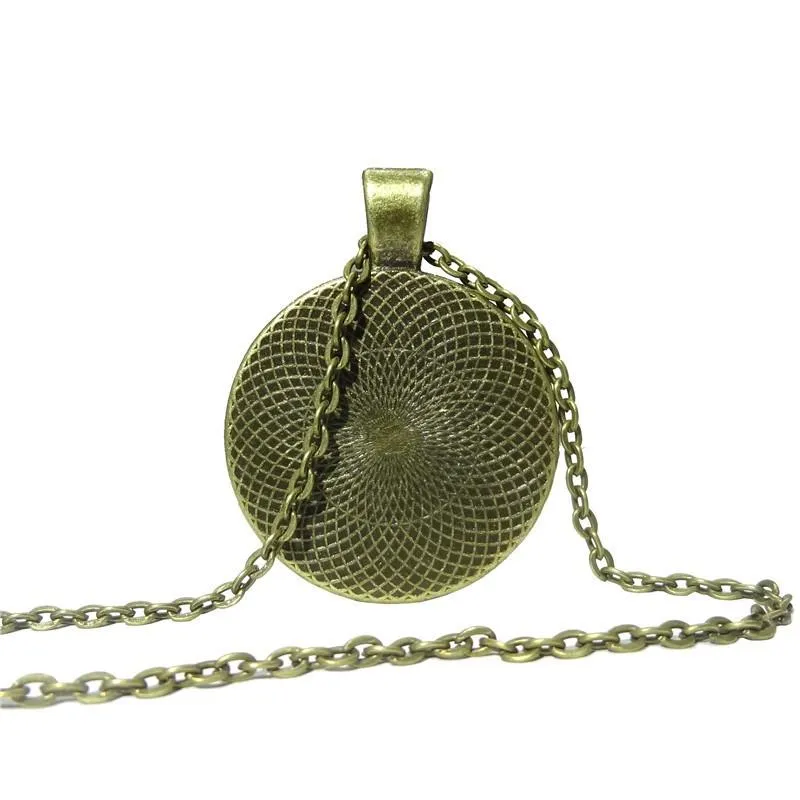 Hearthstone Glass Round Pendant Necklace Women Jewelry