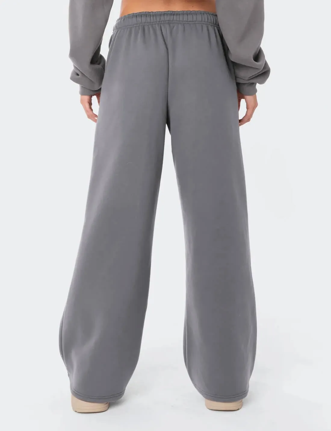 HeSaYep Women's Fleece Lined Sweatpants Wide Leg Thermal Winter Warm Baggy Sweat Pants with Pockets