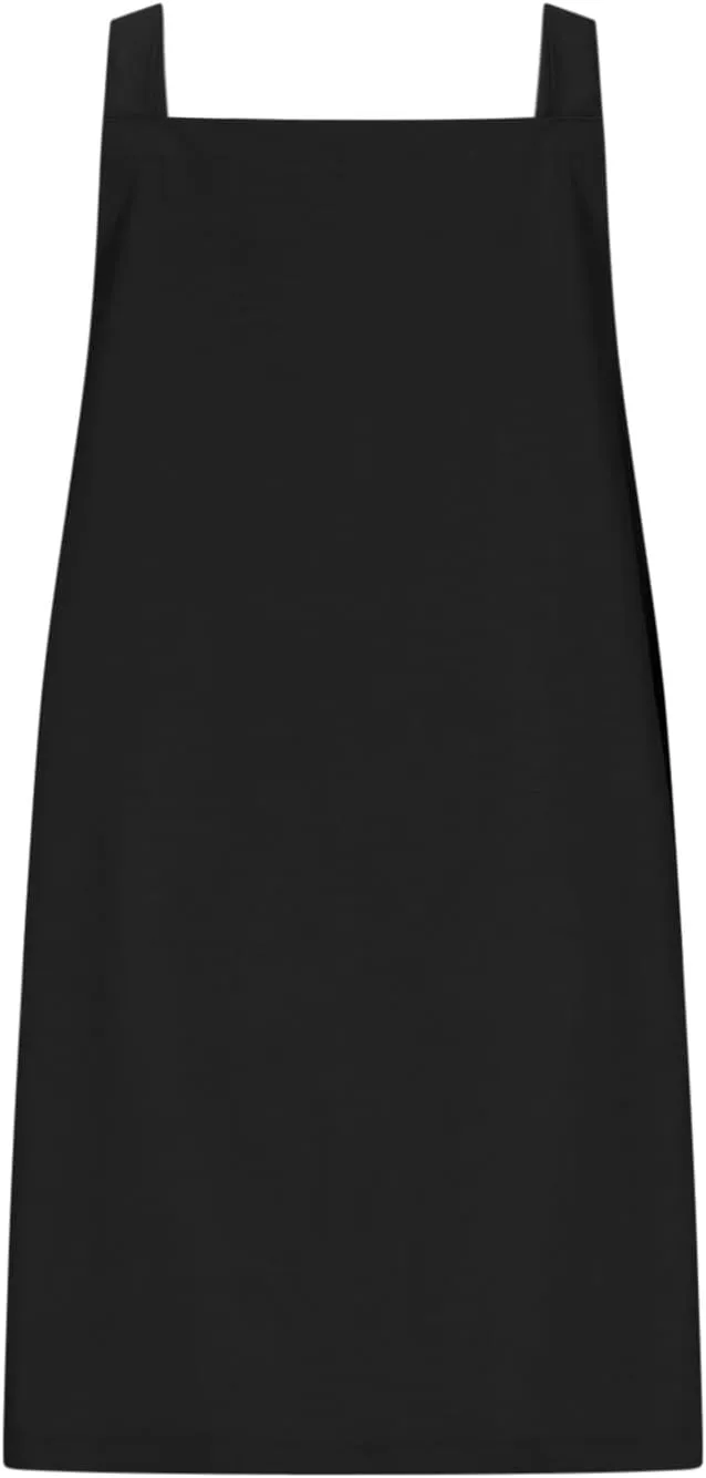 HGps8w Plus Size Womens Bib Overall Short Jumper Dress Adjustable Straps Suspender Pinafore Dresses with Pockets