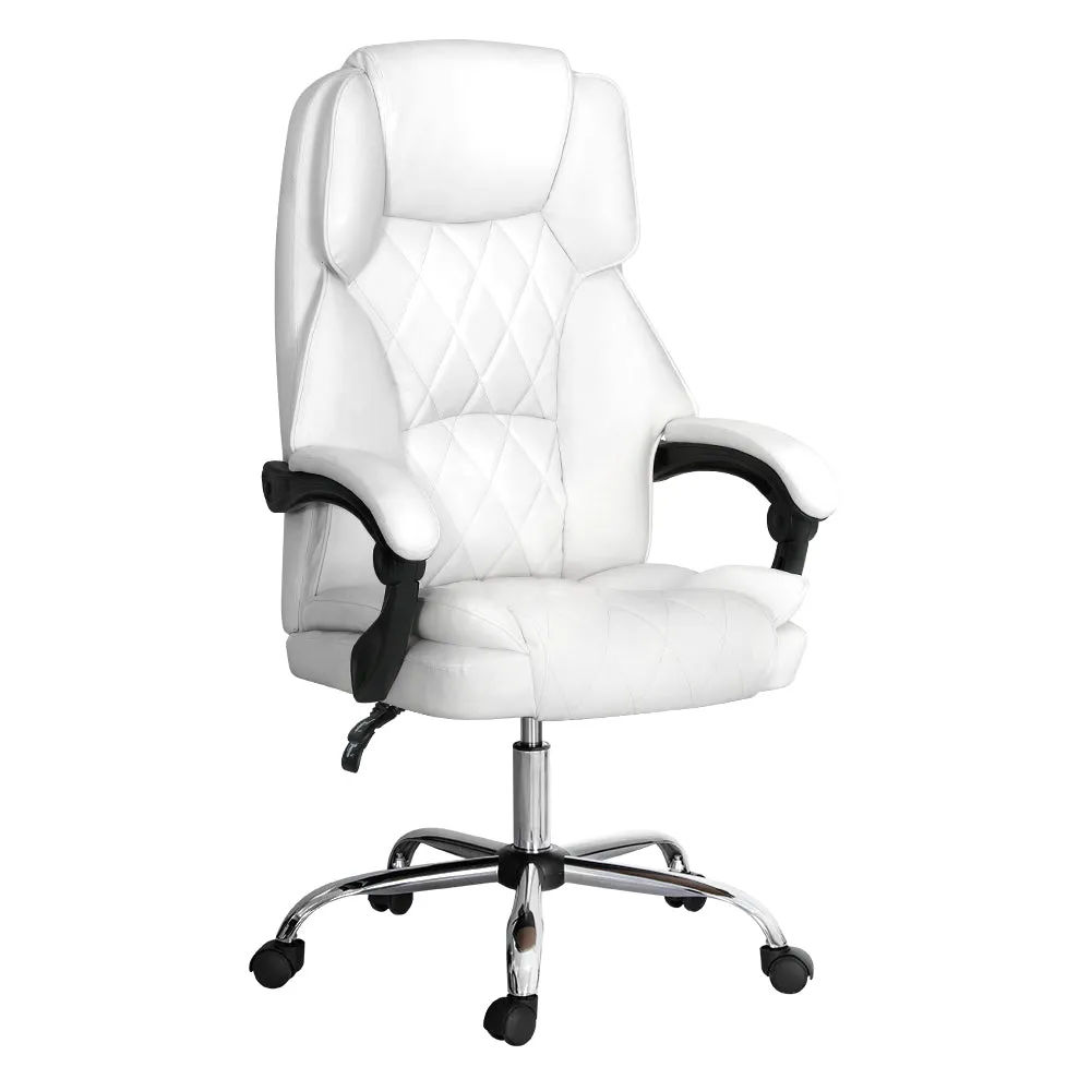 High-Back Recliner Office Chair Leather PU, PVC - Artiss