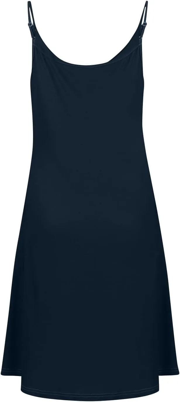 hlysgo Button Down Dresses for Women Casual Loose Fit Sleeveless V Neck Mini Sundress Summer Spaghetti Straps Beach Dress