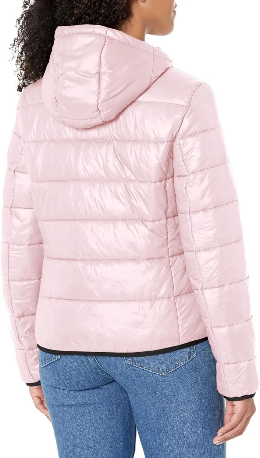 HUGO Women's Light Weight Hooded Puffer Jacket