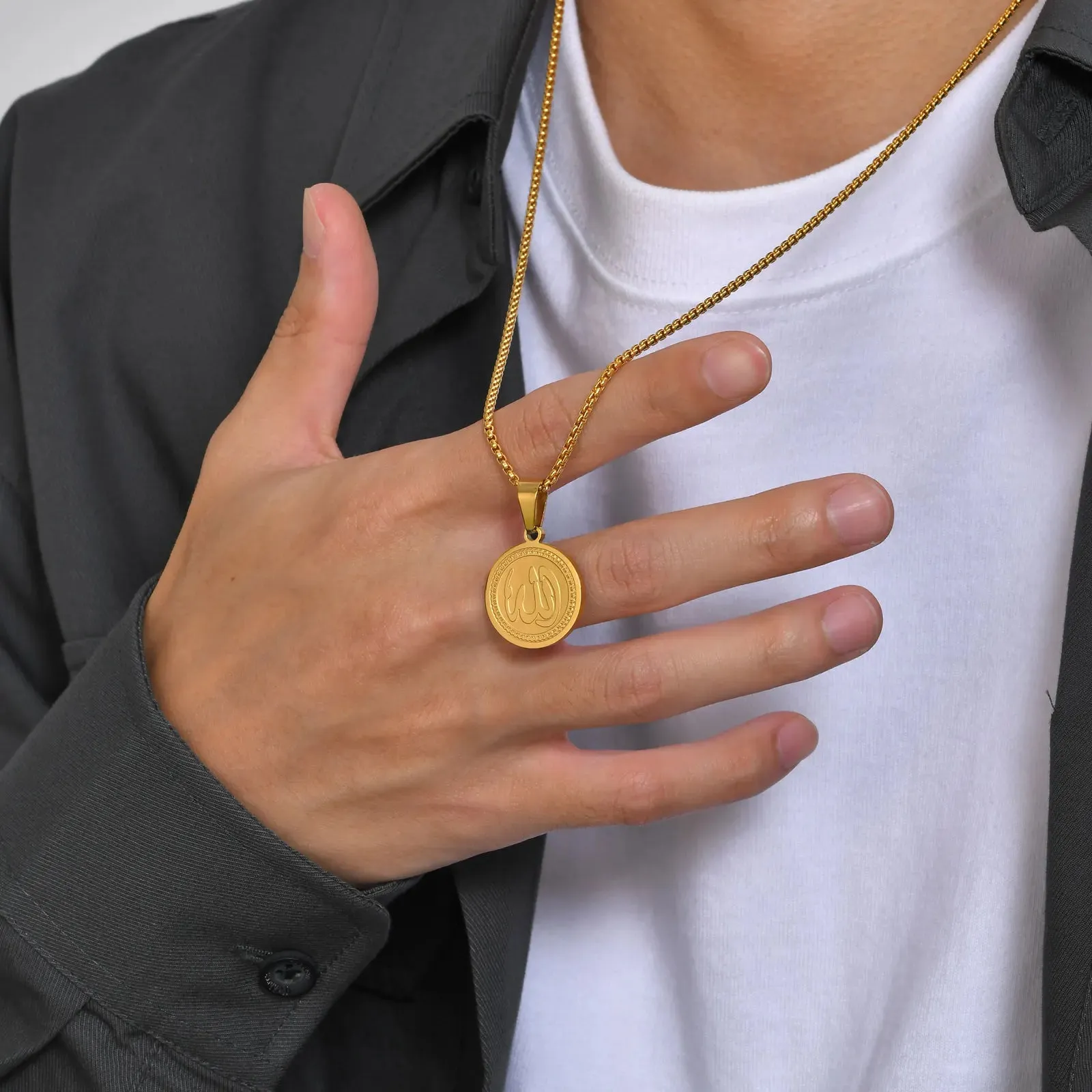 Islam Allah Necklaces for Men Boys