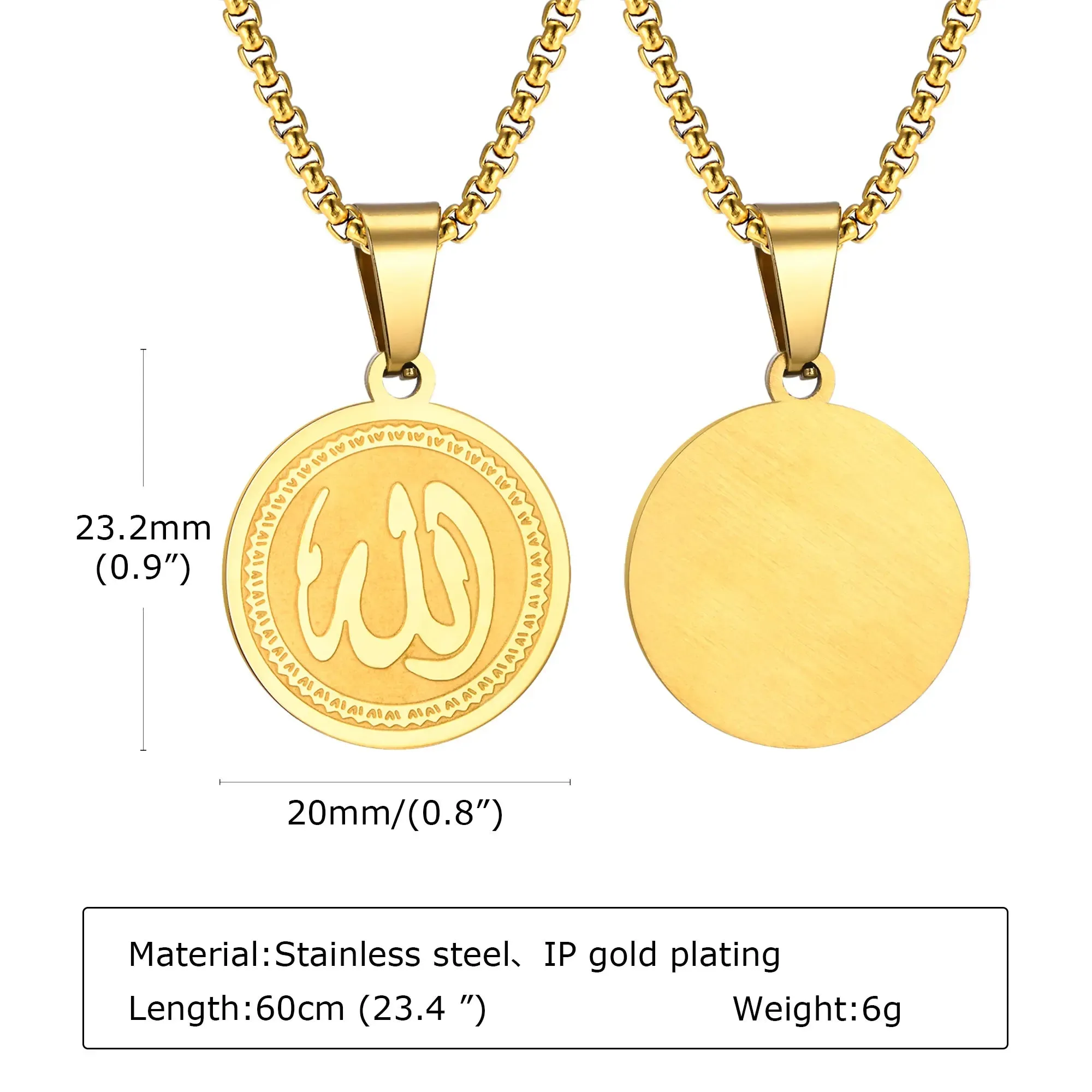 Islam Allah Necklaces for Men Boys